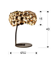 ·NARISA· TABLE LAMP 3L. ROSE GOLD