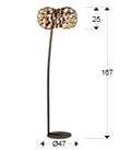 ·NARISA· FLOOR LAMP 5L. ROSE GOLD