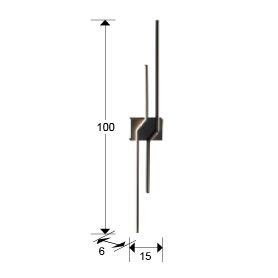 ZIGZAG - BLACK WALL LAMP 4L