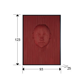 RED FACE - BAS-RELIEF 90x120