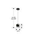 Schuller Lighting Onice 1 Light Pendant Lamp Black Smoke 314107