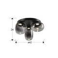 ONICE - CEILING LAMP 3L BLACK-SMOKE