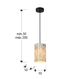 NAKAR - LAMP 1L NACRE/BLACK