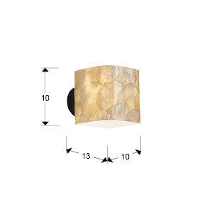 Schuller Nakar Wall Lamp Nacre/Black 317283