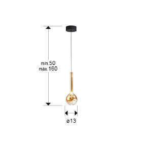 Essenza - Lamp 1L - Black - Golden