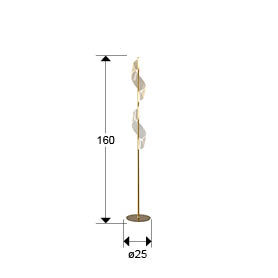 VELAS- FLOOR LAMP, LED, GOLD