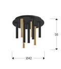 ·VARAS· CEILING LAMP GOLD/BLACK 9L