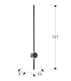 ONLINE - BLACK WALL LAMP 2L