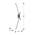 Curves - Black Wall Lamp 2L
