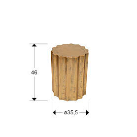 Estriada Golden Side Table