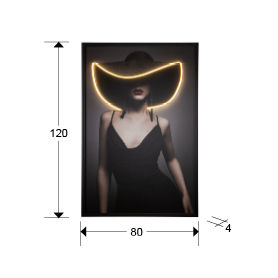 PAMELA - LED LIGHT FRAME 80x120