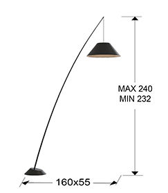 ·JUNCO· FLOOR LAMP, BLACK