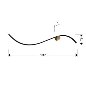 SILOE - BLACK-GOLD WALL LAMP