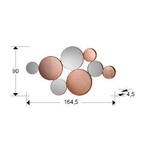 MALMO - ROSE GOLD MIRROR 165x90