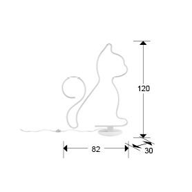 CAT - WHITE FLOOR LAMP