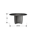 NIGHT - DINING TABLE 150D - LEAD