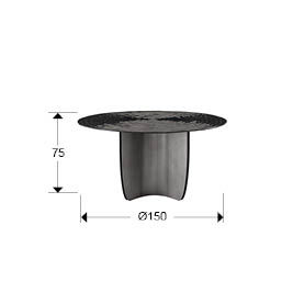 NIGHT - DINING TABLE 150D - LEAD