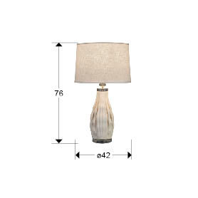TESSA - TABLE LAMP 1L CERAMIC-WHITE