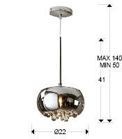 ·ARGOS· PENDANT, CHROME 1L.