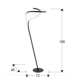 DANZA - BLACK FLOOR LAMP