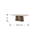 NUMA - DINING TABLE 240 - BRASS