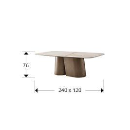NUMA - DINING TABLE 240 - BRASS