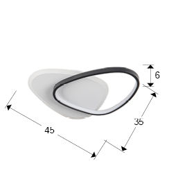 ROMO - CEILING LAMP WHITE-BLACK