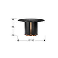 Zolo D135 Dining Table Dark Oak
