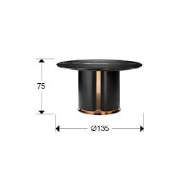 Zolo D135 Dining Table Dark Oak