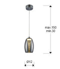 ·NEBULA· LAMP 1L. LED, CHROME