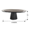 KORIA - DINING TABLE - STONE/BLACK