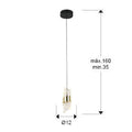 ILIADA - LAMP 1L BLACK-GOLD
