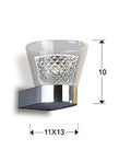 ·LUCIA· WALL LAMP, 1 LED, CHROME