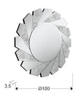 ·FLAVIA· MIRROR Ø100 CM SILVER