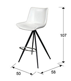 ·SAMOA· HIGH STOOL, WHITE