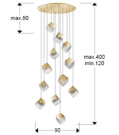 Priscila Lamp 12L Gold