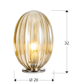 OVILA - Table Lamp 1L Cognac Ø20