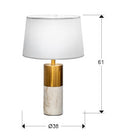 Lucian Table Lamp 1L. White Marble
