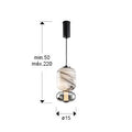 SCHULLER Bianca 1 Light Pendant Veined/Smoke 798860