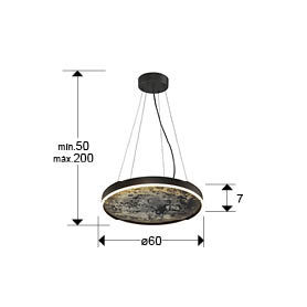 STONE- LAMP LED CCT -BLACK 60D