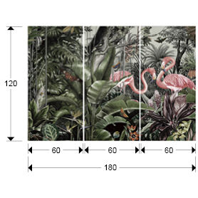 Triptico Flamencos 829900 ·FLAMENCOS TRIPTYCH· PHOTO, 180x120