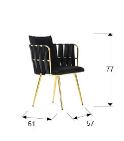 Ventura 835633 Armchair Gold-Black