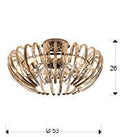 ·ARIADNA· CHAMPAGNE CEILING LAMP 9L.