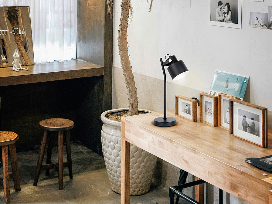 I3 - ERIKA - TABLE LAMP 1L. BLACK-COPPE