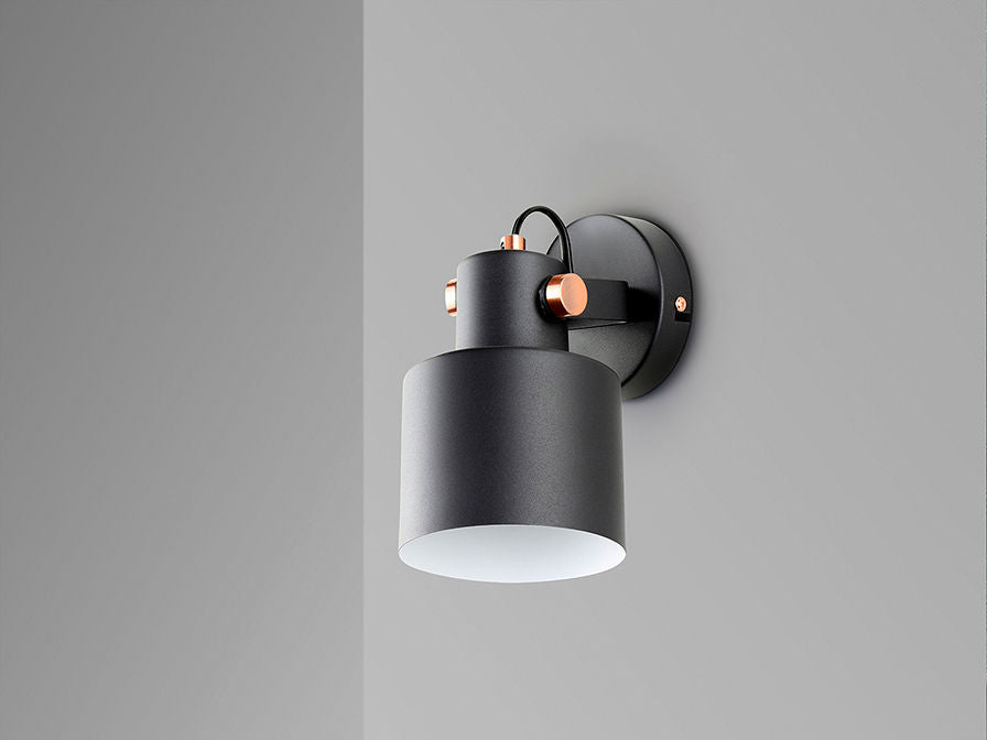 I3 - ERIKA - WALL LAMP 1L BLACK-COPPER