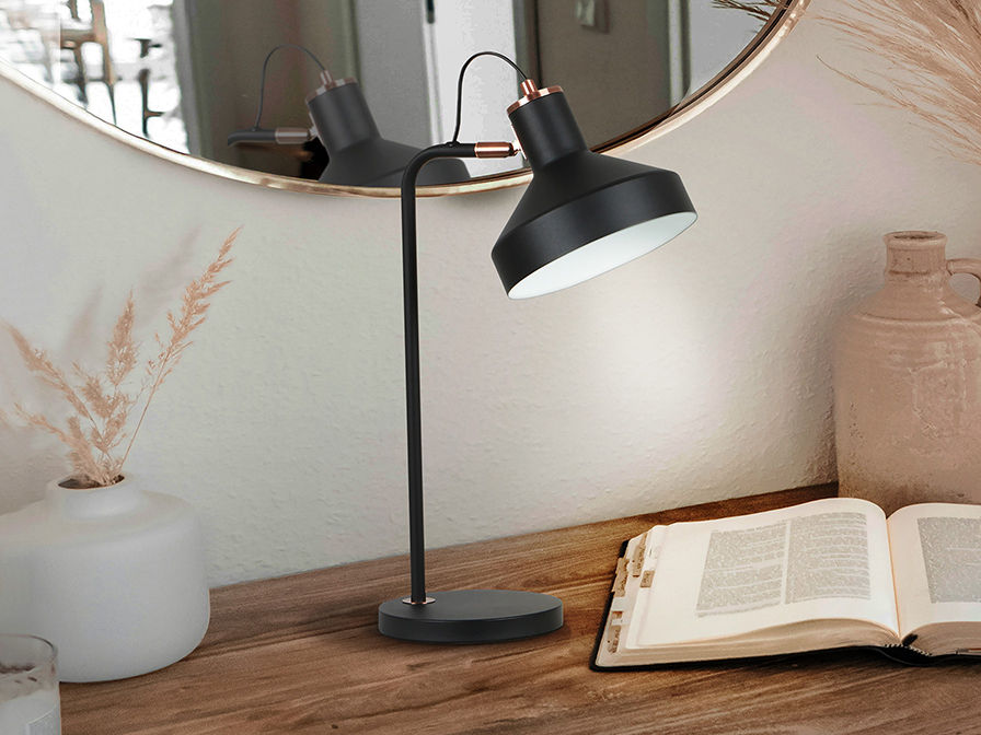 I3 - IRIAS - TABLE LAMP 1L. BLACK-COPPE