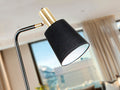 I3 - GISELA - FLOOR LAMP 1L BLACK-BRASS