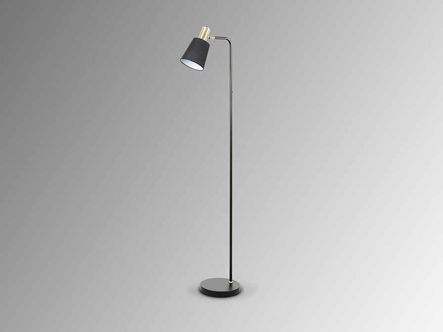 I3 - GISELA - FLOOR LAMP 1L BLACK-BRASS