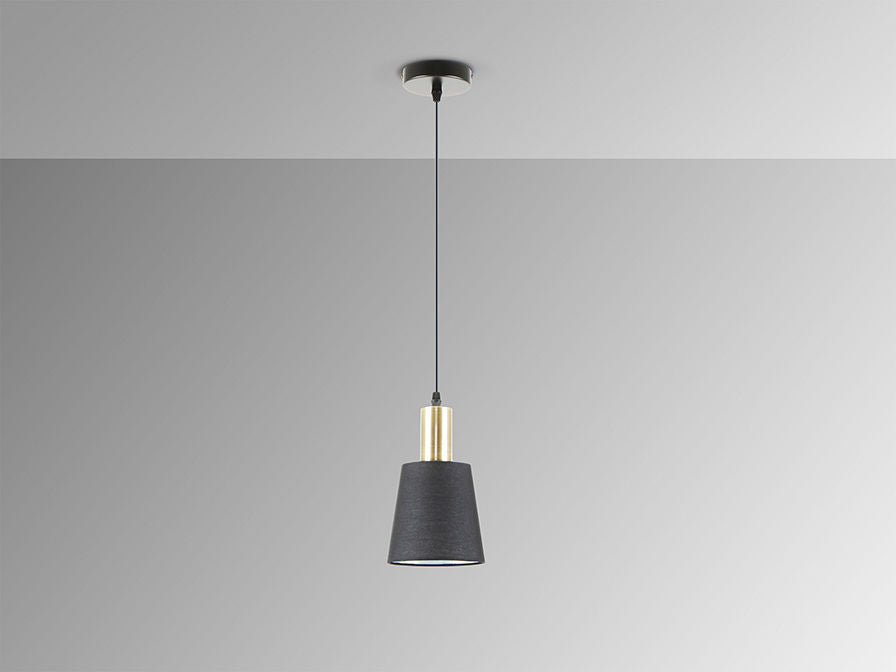 I3 - GISELA - LAMP 1L BLACK-BRASS