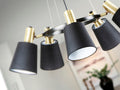 I3 - GISELA - LAMP 5L BLACK-BRASS